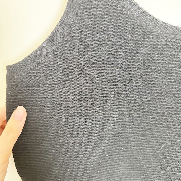 Hatch Maternity Wool Midi Dress Black Ribbed Sleeveless P / XS - Picture 3 of 6